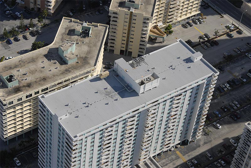 commercial roofing project