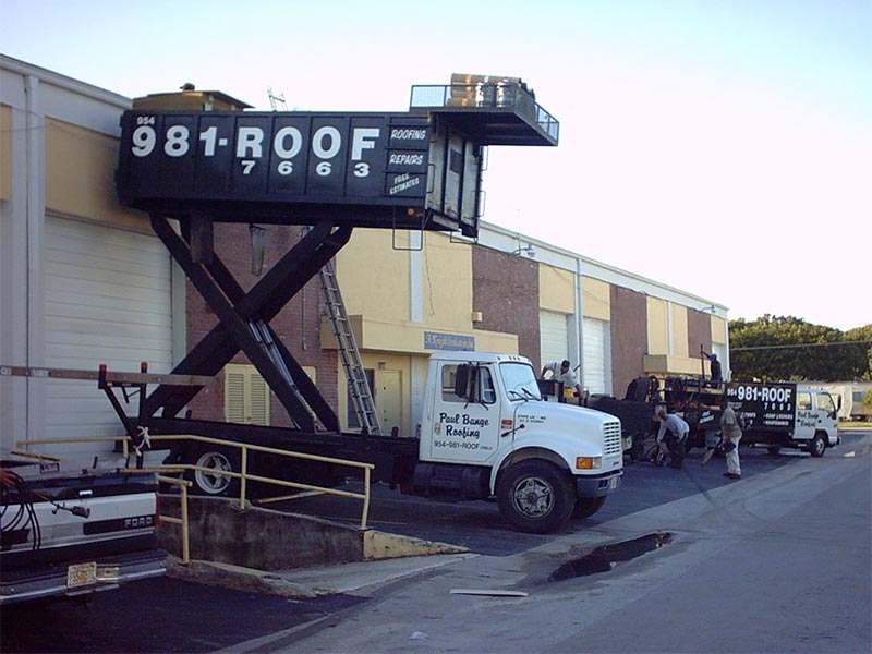 paul bange roofing truck